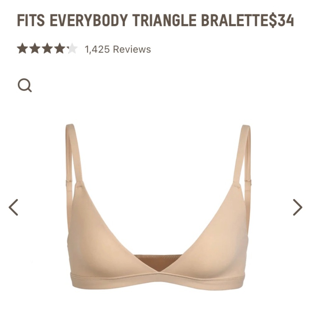 Skims triangle bra size small. Excellent condition.